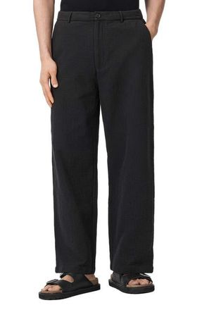 AllSaints Taiko Wide Leg Pants in Orca Black at Nordstrom, Size 36