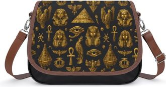 Generic Pyramid Egypt Tribal Ancient Egyptian Crossbody Bags for Women Shoulder Messenger Bag Purse Handbags
