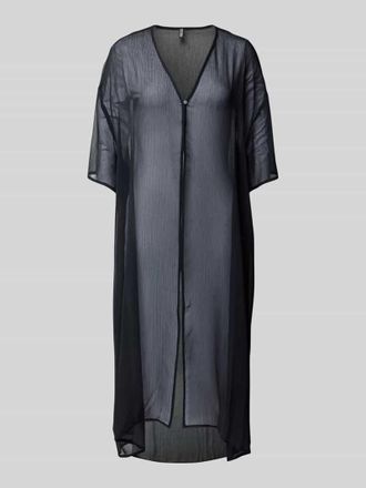 Pieces Oversized Strand-Kaftan in semitransparentem Look Modell ATRUD in Black, Gr&ouml;&szlig;e 1