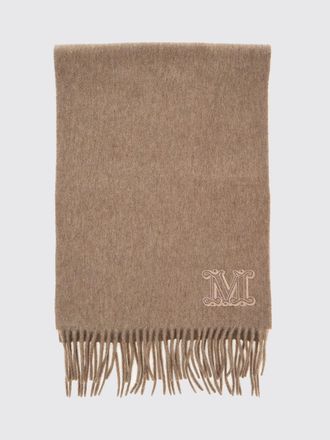 Max Mara 100% Pure Cashmere Scarf with Embroidered Logo Detail