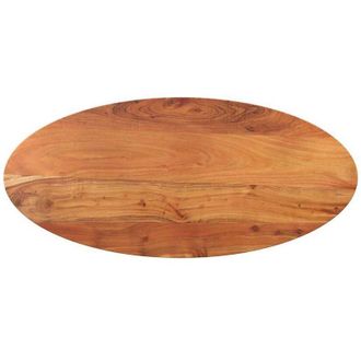 vidaXL Piano Tavolo 80x40x3,8 cm Ovale in Legno Massello di Acacia
