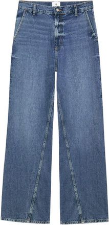 Anine Bing Wijde Jeans - Dames - Loose Fit Jeans - Blauw - W32 - Katoen - Jeans