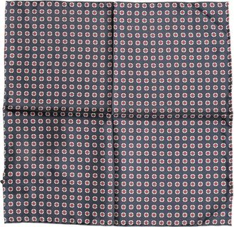 Dolce & Gabbana Pocket Scarves, male, Blue, Size: ONE SIZE Patterned Silk Square Handkerchief Scarf
