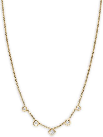David Yurman Collana Petite Modern Renaissance in oro giallo 18 carati con diamanti