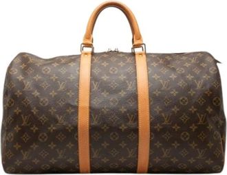 Louis Vuitton Pre-owned Keepall 50 - Dames - Vintage Weekendtas - Bruin - ONE Size - Leer - Vintage