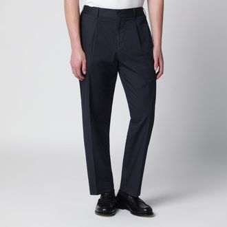 Santaniello Blue trousers in cotton blend