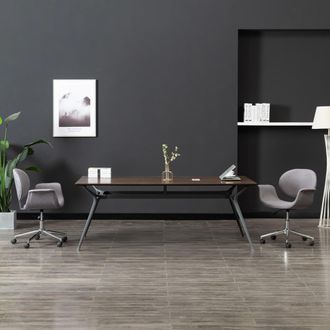 vidaXL Silla De Oficina Giratoria De Tela Gris Vidaxl