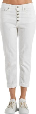Dondup Cropped Jeans - Dames - Cropped Jeans - Wit - W25 - Katoen - Jeans