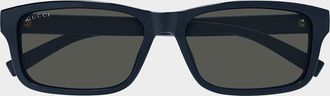 Gucci Men & apos;s Rectangular Plastic Sunglasses