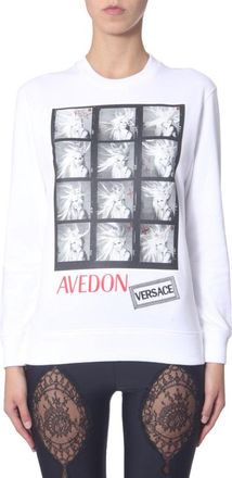 Versace Photographic Print Crew Neck Sweatshirt