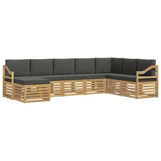 vidaXL Conjunto De Sof&aacute;s De Exterior 8 Pcs Blanco Y Antracita Vidaxl