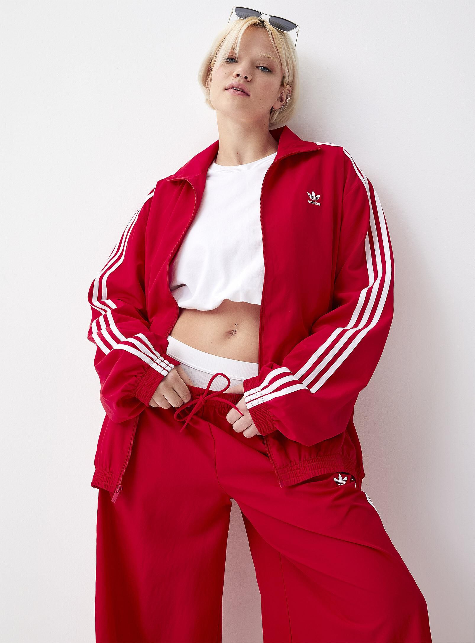 【adidas】Originals three stripe track jacket in beige adidas Originals three stripe track jacket in beige | ASOS
