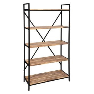 Atmosphera Atmosphera - Librer&iacute;a &laquo;edena&raquo; - Metal Y Acacia 90 X 180 Cm Cr&eacute;ateur DInt&eacute;rieur