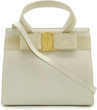 Ferragamo Vara Leather Handbag Shoulder Bag (Pre-Owned)