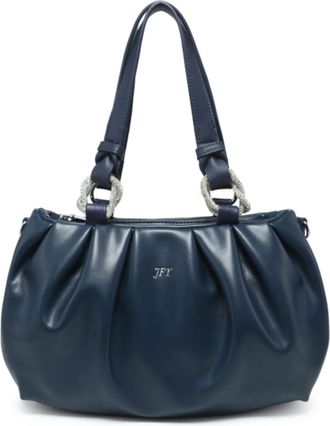 Generic Womens Pleated Shoulder Bag with Zip Closure, Soft Ruched Hobo Handbag with Top Handles, Convertible Crossbody Bag with Adjustable Strap (Blue)