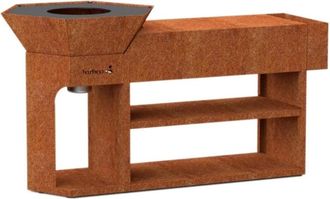 Barbecook Barbecue A Legna Barbecook nestor Island Con Piano Di Lavoro 80x90 Cm