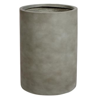 Beliani Beliani - Maceta Exterior Interior Efecto Hormig&oacute;n Redonda Mgo 36x36x51 Cm Gris Eucommia
