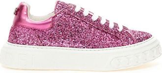 Casadei Fabric And Leather Low Top Womens Sneakers