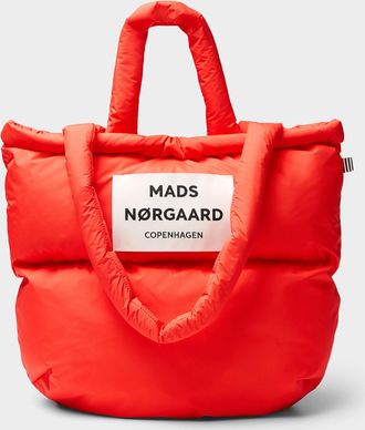 Mads Norgaard Womens Pillow solid rugged fabric puffy tote bag
