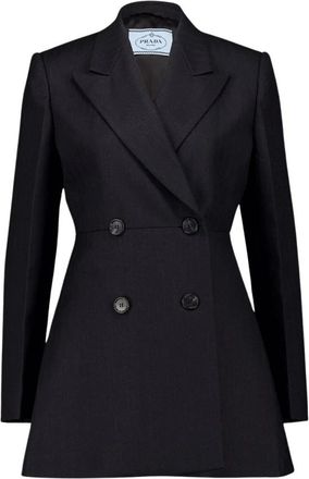 Prada Dames, Jassen, Blauw, Maat: 2XS Wol