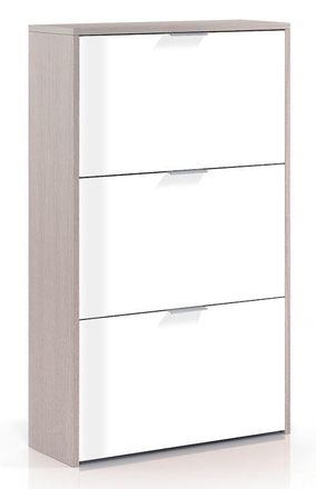 For&eacute;s Zapatero 3 Puertas Abatible Blanco Y Roble
