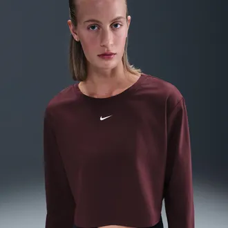 Nike Womens One Dri-FIT Mid Layer in Red | IH8608-652