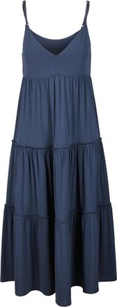 Max Mara Jersey Lange Jurk met Tuniek Sluiting - Dames - Maxi kleedjes - Blauw - M - Kleedjes