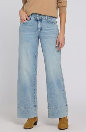 NYDJ Teresa Wide Hem Wide Leg Jeans in Keys View at Nordstrom, Size 12P