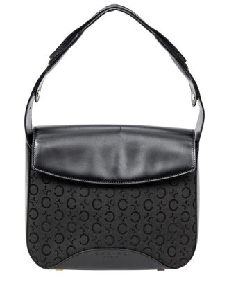 Celine Celine Black C Macadam Canvas Square Flap Hobo (Authentic Pre-Loved)