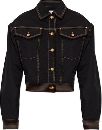Versace Denim Jacket - Dames - Spijkerjassen - Zwart - S - Denim - Jassen