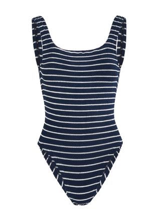Hunza G Crinkle Swimsuit - Navy - One Size