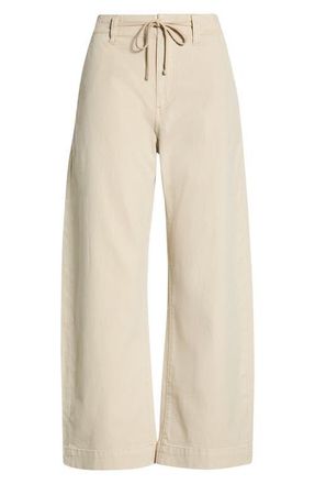 Paige Arellia Tie Waist Ankle Jeans in Vintage Biscotti at Nordstrom, Size 30P