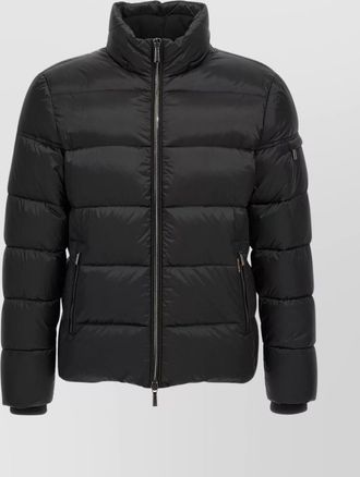 Moorer brett bomber jacket with hood and quilted pattern