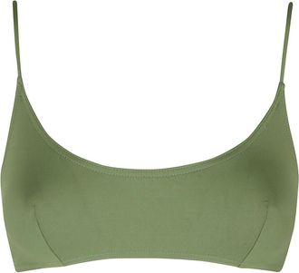 MC2 Saint Barth Verstelbare Bralette Bikini Top Judy - Dames - Tops zonder mouwen - Groen - XS - Tops