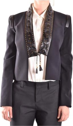 Elisabetta Franchi Zwarte Dames Blazer met Lange Mouwen - Dames - Blazers - Zwart - M - Jassen