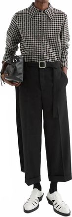 Jil Sander Wool Blend Zip-Up Shirt In Dark Grey