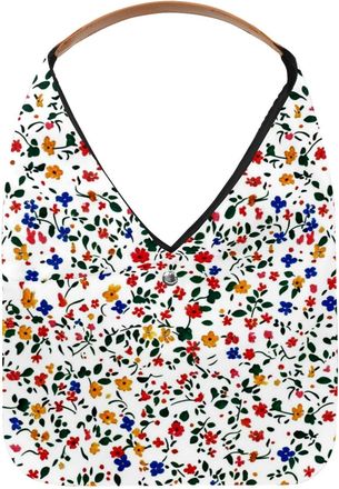 Generic Floral Colorful Reusable Lightweight Grocery Bags - Foldable Into Compact Pouch, Washable & Sturdy, Multipurpose for Shopping and Travel