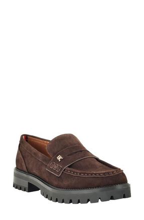 Tommy Hilfiger Yesen Faux Leather Loafer in New Dark Brown at Nordstrom, Size 9