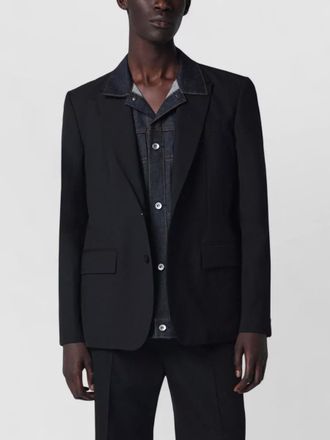 sacai single breasted coat