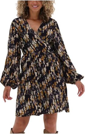 Second Female Mini Wikkeljurk - Dames - Wikkelkleedje - Veelkleurig - S - Polyester - Kleedjes