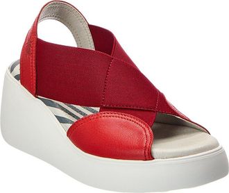 FLY London Leather Wedge Sandal