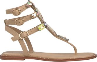 Alma En Pena Greek Style Sandal Jewel - Dames - Sandalen - Beige - 38 EU - Leer - Schoenen