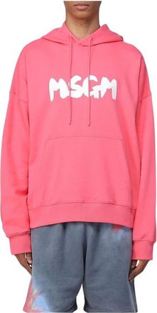 Msgm Hombre, Sudaderas, Rosa, Talla: S