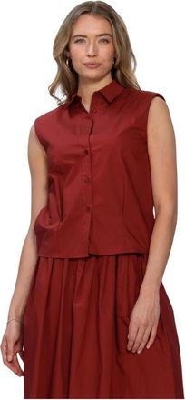 Lina Locchi Ll-Adelina Blouse - Dames - Overhemden - Rood - S - Overhemden