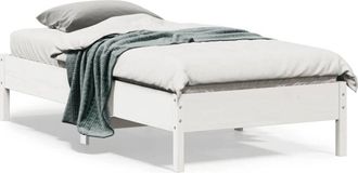 vidaXL vidaXL Letto senza Materasso Bianco 90x190 cm in Legno Massello Pino