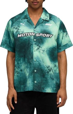Puma Formula 1 Camp Shirt in Mint Melt at Nordstrom, Size Xx-Large