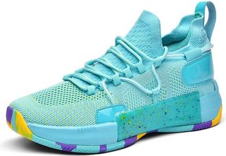 Generic Mens Basketball Shoes are Breathable Lightweight Anti Slip Wear-Resistant Sports Training Boots Walking Shoes(Blue,5.5 UK)