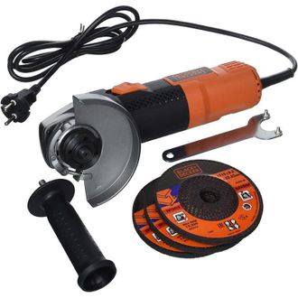 Black+Decker Stanley - black + decker BEG210KAC3 flex smerigliatrice angolare 115 mm 900W anti riavvio