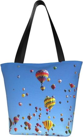 AOOEDM Power Hot Air Balloon Tote Bag Women Capacity Shoulder Grocery Shopping Bags