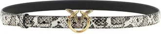 Pinko Grey Love Birds Animal Print Belt